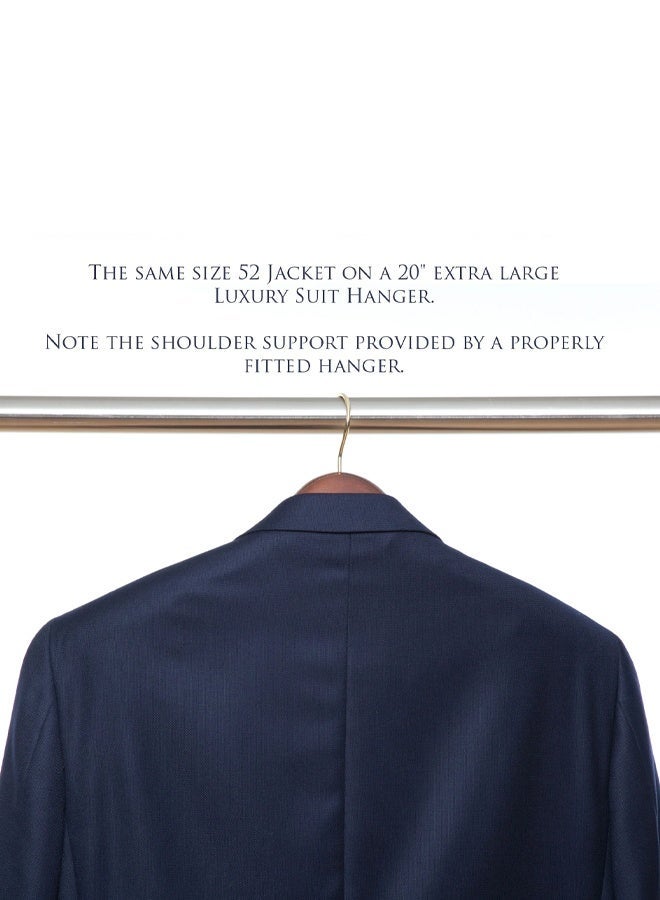Pearl Coast Elevate Your Wardrobe: Luxury Wooden Suit Hangers (Pack of 4) - Image 4
