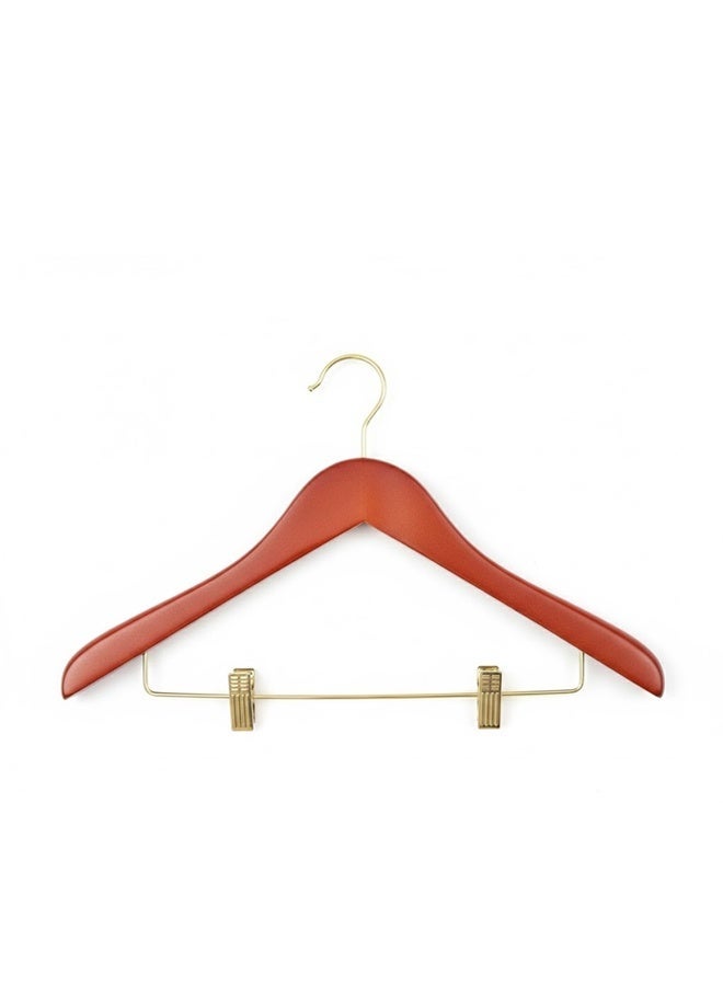 Pearl Coast Elevate Your Wardrobe: Luxury Wooden Suit Hangers (Pack of 4) - Image 2