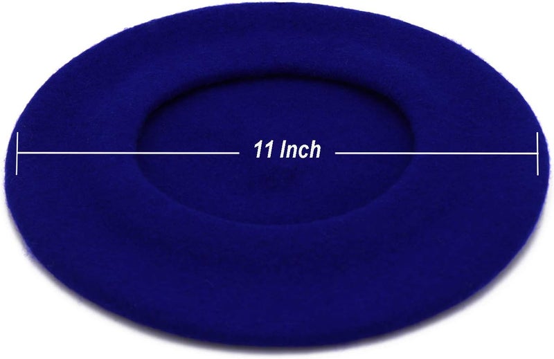 Wheebo Wool Beret Hat,Solid Color French Style Winter Warm Cap for Women Girls Lady - Image 5