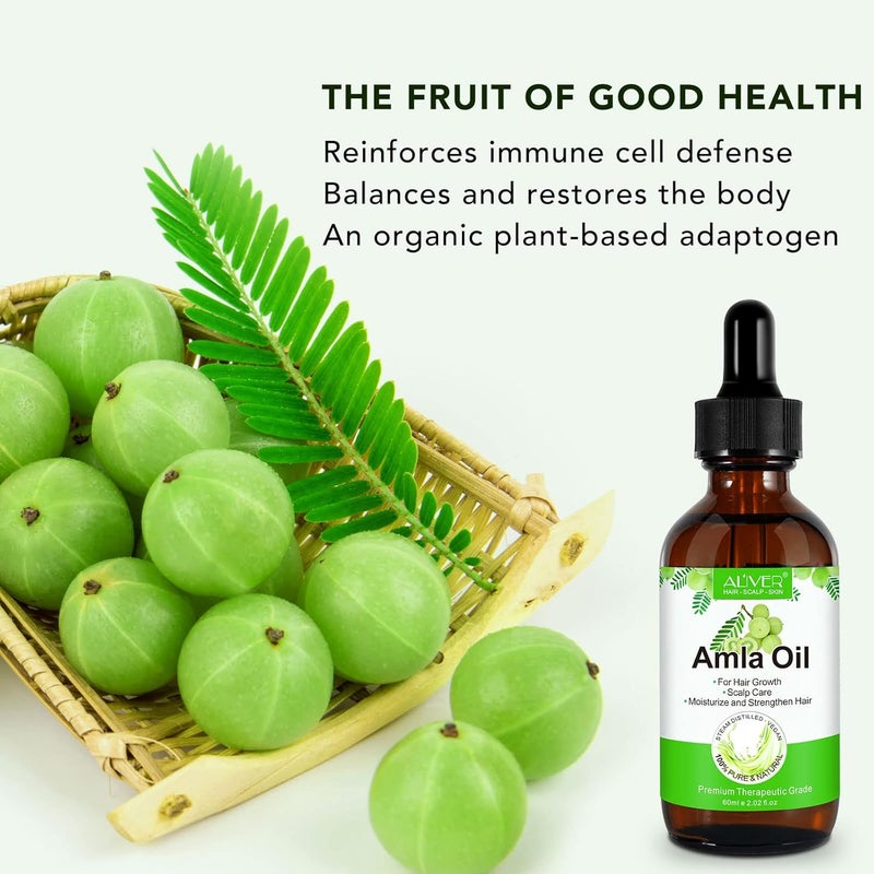 ALIVER Amla Oil, Amla Hair Oil and Pure Virgin and Organic Indian Amla Oil For Hair Growth - Image 3