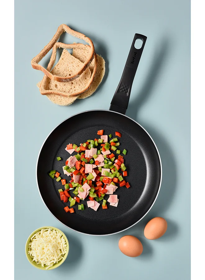Tefal TEFAL EASY COOK AND CLEAN | Frypan 20 cm | easy clean | non stick coating | thermo signal™ | heat indicator | diffusion base | healthy | safe cookware | Made in France | 2 Years Warranty | B5540202 Black - Black Coffee Ultra
