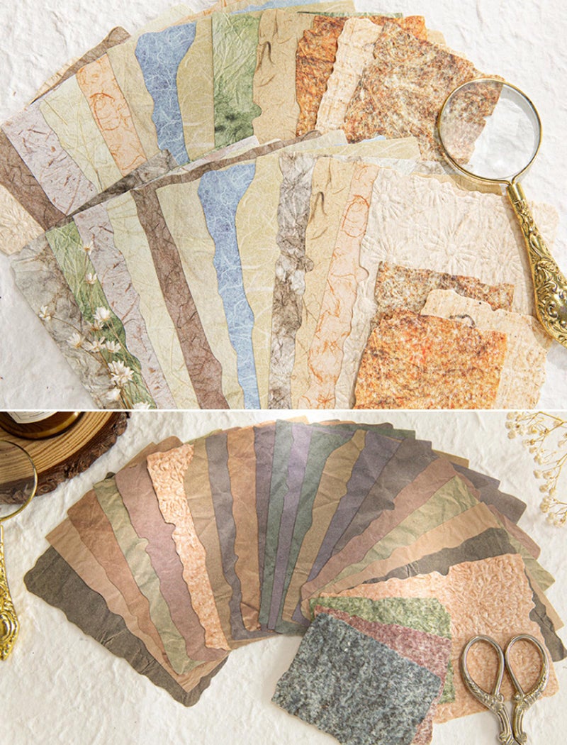 japleed 168 Sheets Scrapbook Paper Aesthetic Texture Paper, Floral Plant Vintage Scrapbooking Supplies Materials, Embossed Decorative Special Paper for Journaling Supplies Decoupage Planner Crafts Card Gift - Image 4