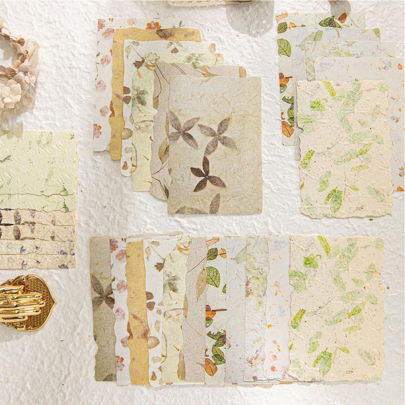 japleed 168 Sheets Scrapbook Paper Aesthetic Texture Paper, Floral Plant Vintage Scrapbooking Supplies Materials, Embossed Decorative Special Paper for Journaling Supplies Decoupage Planner Crafts Card Gift - Image 5
