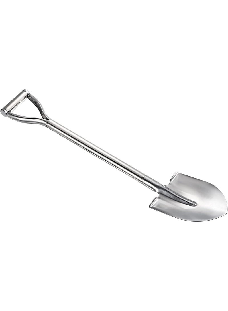 Stainless Steel Digging Shovel, D Handle, 80x17cm, Silver Color for Garden and Outdoor Work - Image 2