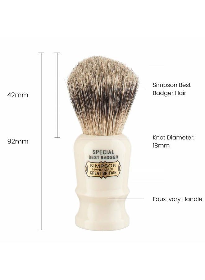 Simpson Shaving Brushes Special S1 B Best Badger Handmade British Shaving Brush - Image 2