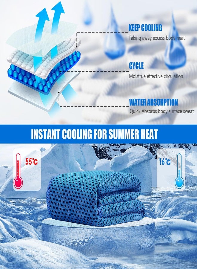 Leuceiy Cooling Towels for Neck and Face(40"×12"),Microfiber Soft Breathable Chilly Towel 4 Pack, Ice Towel for Yoga, Sports, Gym, Running, Workout, Camping, Fitness, Golf, Hiking, Travel - Image 3
