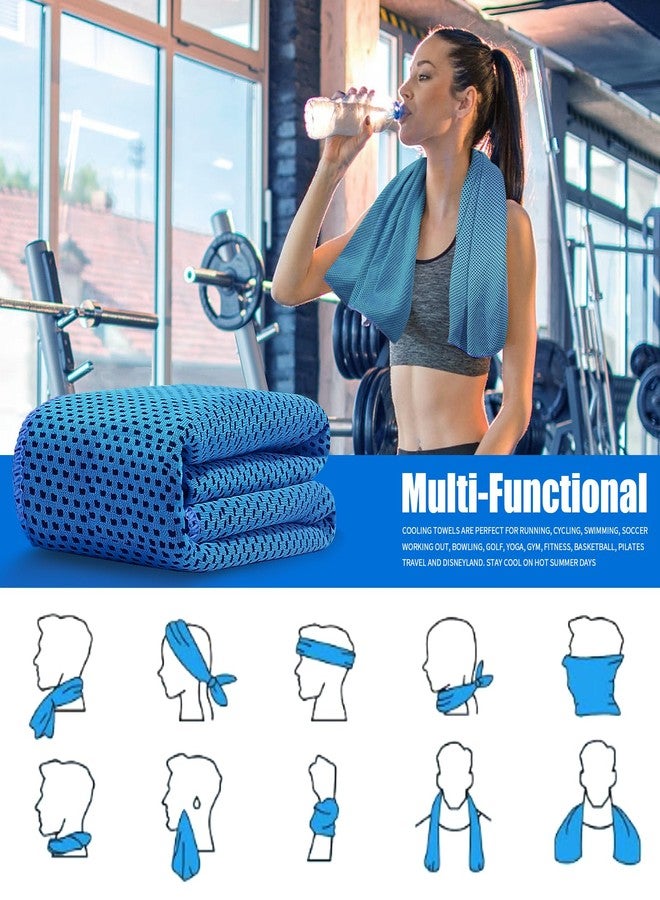 Leuceiy Cooling Towels for Neck and Face(40"×12"),Microfiber Soft Breathable Chilly Towel 4 Pack, Ice Towel for Yoga, Sports, Gym, Running, Workout, Camping, Fitness, Golf, Hiking, Travel - Image 4