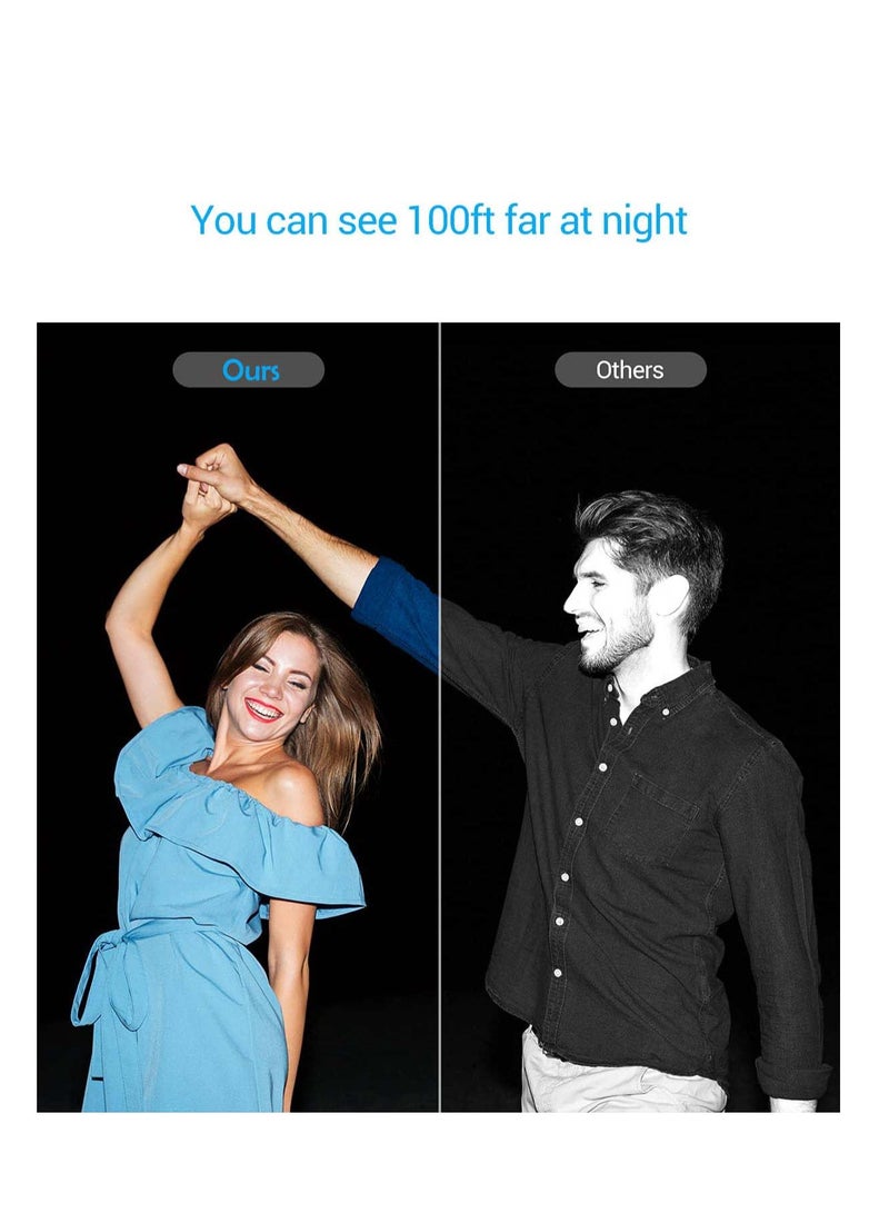 SYOSI كاميرا مراقبة 360 درجة خارجية وكاميرات واي فاي للأمن المنزلي بدون اشتراك مع كشف الحركة ورؤية ليلية ملونة وتسجيل صوتي ومضادة للماء وأليكسا وجوجل بسعة 256 جيجابايت - Image 5