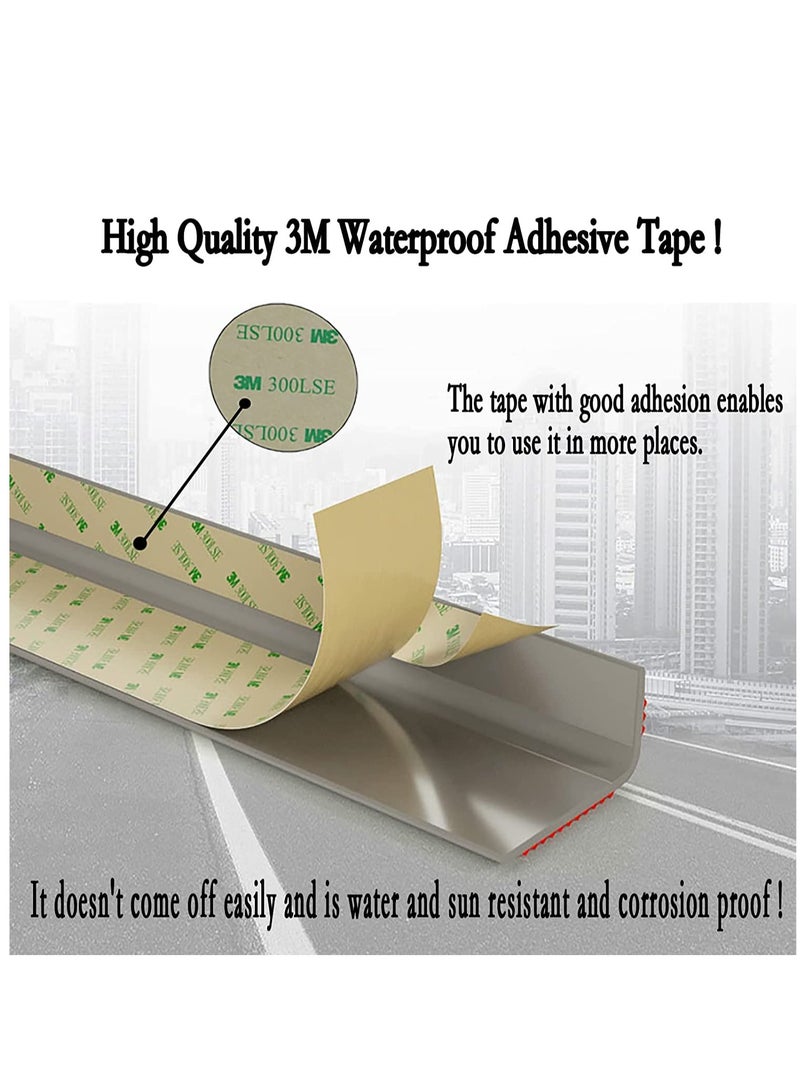 Stair Leading Edge Protector, Waterproof Anti-Slip Rubber Step Adhesive Edge Decorative Protection Strip for Home School Nursing Home Indoor and Outdoor Stair Steps Grey - Image 5