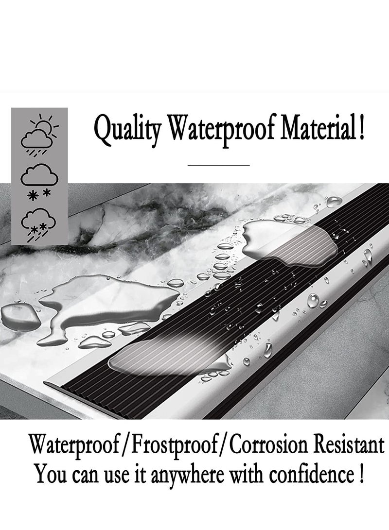 Stair Leading Edge Protector, Waterproof Anti-Slip Rubber Step Adhesive Edge Decorative Protection Strip for Home School Nursing Home Indoor and Outdoor Stair Steps Grey - Image 4