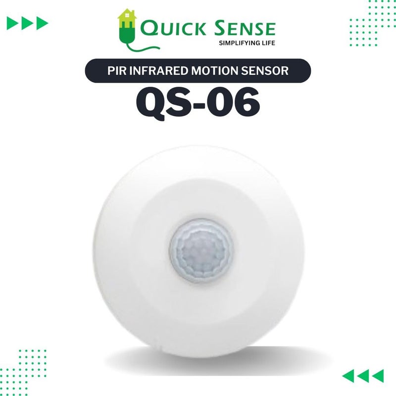 Quick Sense (Qs-06): 360 Degree MINI PIR Motion Sensor 220V White(Max 100w)(2 pcs Pack) - Image 3