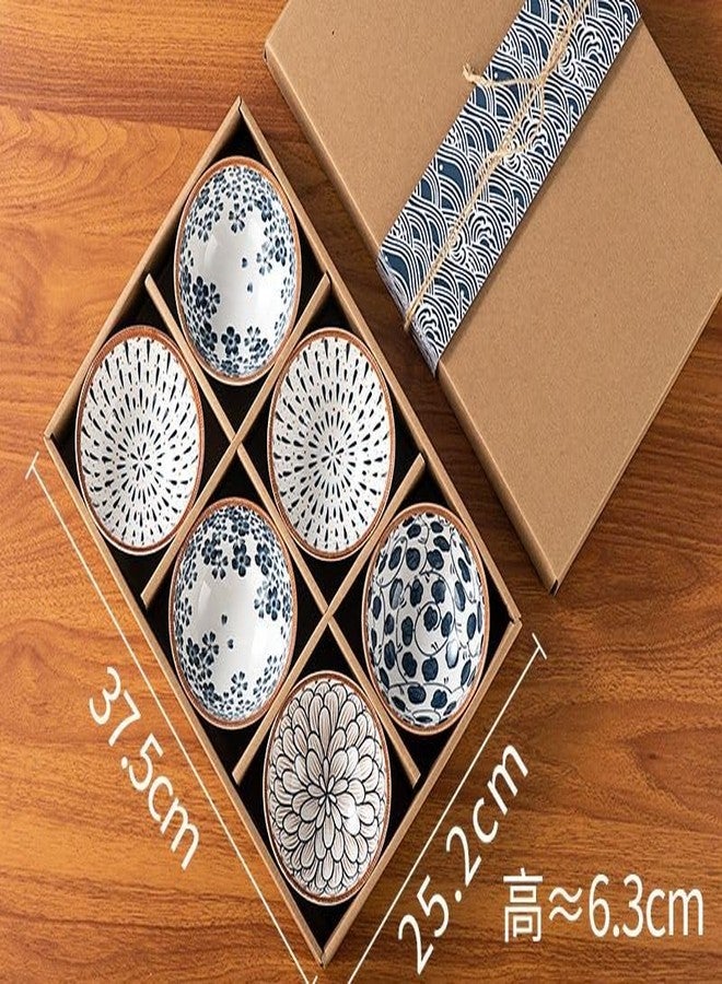 Beyond Homes Ceramic Serving Bowl Set of 6 | Printed Ceramic Bowls for Serving Noodles, Ramen, Snacks, Soups or Curries | Perfect for Gifting | Set of 6, Floral (Only 6 Bowls) - Image 2
