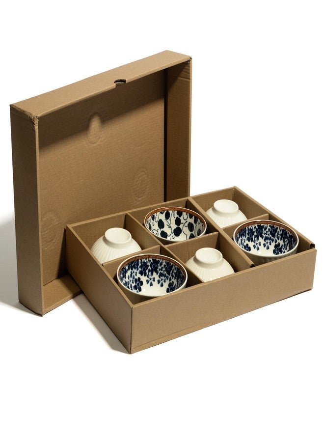 Beyond Homes Ceramic Serving Bowl Set of 6 | Printed Ceramic Bowls for Serving Noodles, Ramen, Snacks, Soups or Curries | Perfect for Gifting | Set of 6, Floral (Only 6 Bowls) - Image 1
