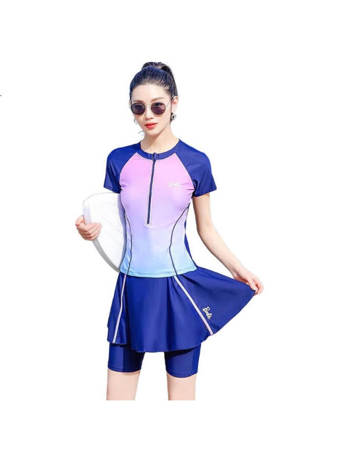 Barbie Two-Piece Swimsuit For Women, Fashionable, Modest, Slimming, Tummy-Concealing, Professional Sports Swimwear, Hot Spring Resort Swimwear, Two-Piece Set - Image 2