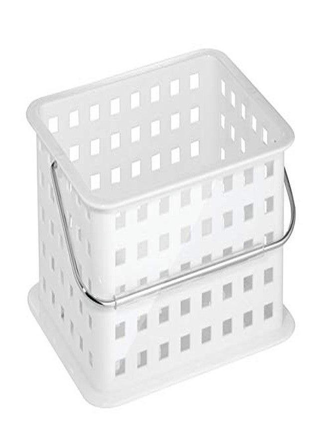 InterDesign iDesign Portable Shower Caddy Basket with Handle for College Dorm or Bathroom - White - Made in USA - Image 5