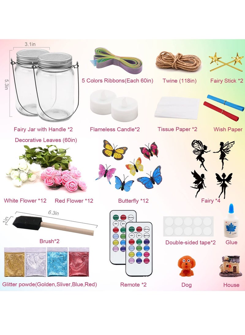 DIY Fairy Lantern Craft Kit for Kids, 13 Color Mason Jar Night Light with Remote, Creative Garden Decor Project for Parties and School Activities - Image 5