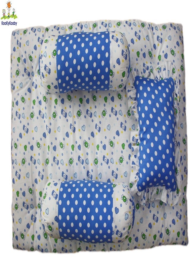 KooKyKooby 4pc Bedding Set Blue 0-3 Months - Image 4