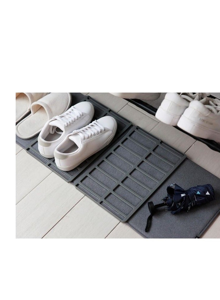 زوبا سجاده أحذية للمدخل سجادة ماصة للاستخدام الداخلي والخارجي متعددة الوظائف بمادة متينة وسريعة الجفاف تحمي الأرضيات من الماء والأوساخ- لون رمادي- 4584 - Image 1