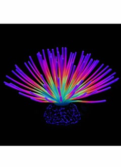 SYOSI Artificial Coral Ornament Aquarium Imitative Rainbow Sea Urchin Ball Glowing Effect Resin Aquarium Plants Coral for Fish Tank Decorations  - Image 1