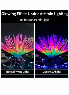 SYOSI Artificial Coral Ornament Aquarium Imitative Rainbow Sea Urchin Ball Glowing Effect Resin Aquarium Plants Coral for Fish Tank Decorations  - Image 5