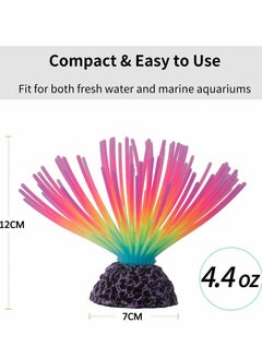 SYOSI Artificial Coral Ornament Aquarium Imitative Rainbow Sea Urchin Ball Glowing Effect Resin Aquarium Plants Coral for Fish Tank Decorations  - Image 3