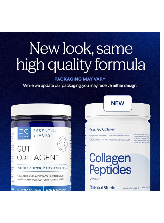 Essential Stacks Collagen Peptides Powder (from Grass Fed American Cattle) - Gluten, Dairy & Soy Free - Unflavored Hydrolyzed Collagen Supplement (10.6 oz) - Image 2