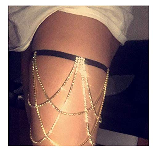 Glamtune Sexy Rhinestone Body Chain Jewelry - Thigh and Leg Chain Bracelet for Party Beach Accessories - Image 3