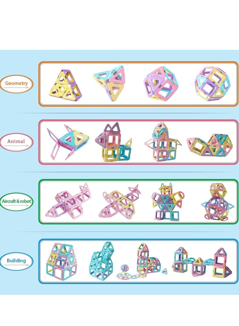 بيبي لاند 163 قطعة مكعبات بناء مغناطيسية، للأطفال، ألعاب مغناطيسية ثلاثية الأبعاد، 2 -7 سنوات للأولاد والبنات - Image 3
