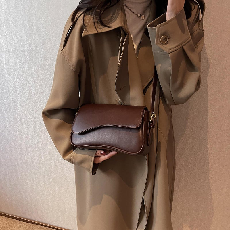 feujury Shoulder Bag for women Y2K Crossbody Vegan Leather Purse Straps Retro Clutch Hobo Hadbags with 2 Removable (A-coffee Color) - Image 2