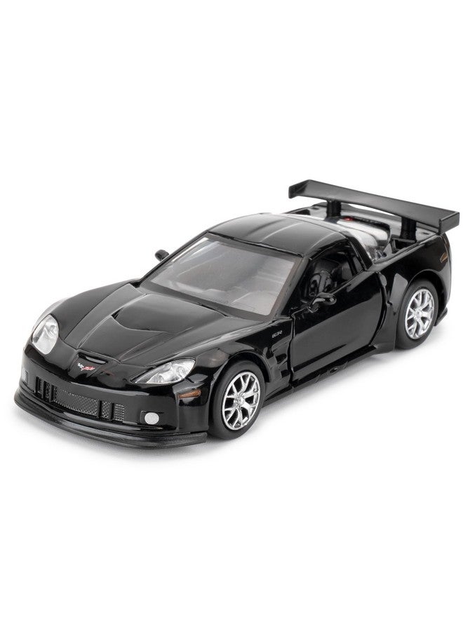 RMZ City 1/36 Die-cast Alloy Car, Chevrolet Corvette C6R Model Car, Toy Car with Pullback Function, Model Toy for Collection, Gift for Boys and Girls (Black) - Image 1