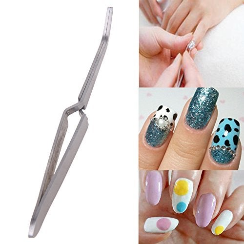 Yimart 1pcs Nail Professional Tools Multi-Function Nail Art Rhinestones Decoration Picking Clip Nipper Stainless Steel Tweezers - Image 2