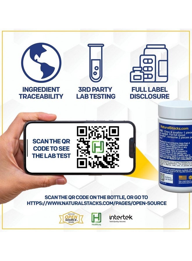 Natural Stacks Saffron Supplement with Vitamin B3 - Mood Support Supplement - 14mg Saffron Extract & 62mg Vitamin B3 Niacin - Mood Bites for Stress Relief - Clinically Tested Affron - 30 Citrus Peach Chewables - Image 5