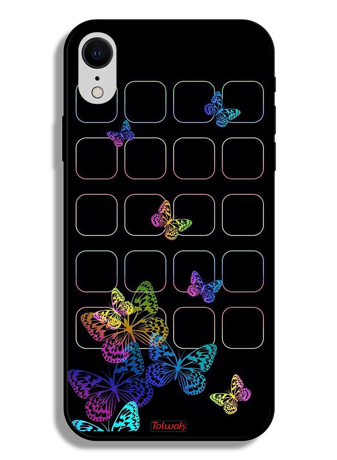 Tolwak Apple iPhone XR Protective Case Colorful Butterflies - Image 2