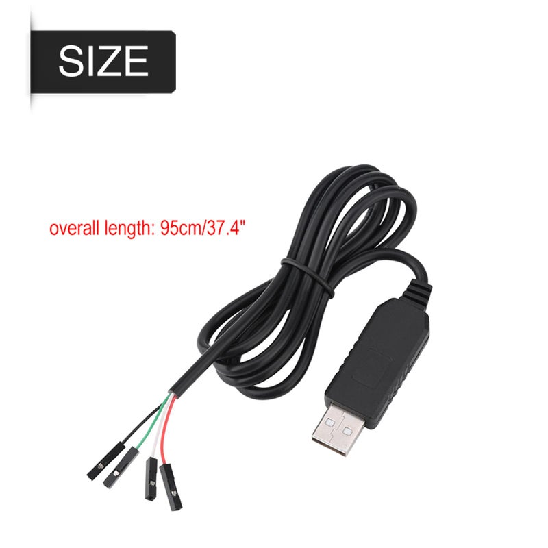 USB to TTL Serial Converter Cable 1 Meter with Color Coded Wires for Arduino Raspberry Pi - Image 4
