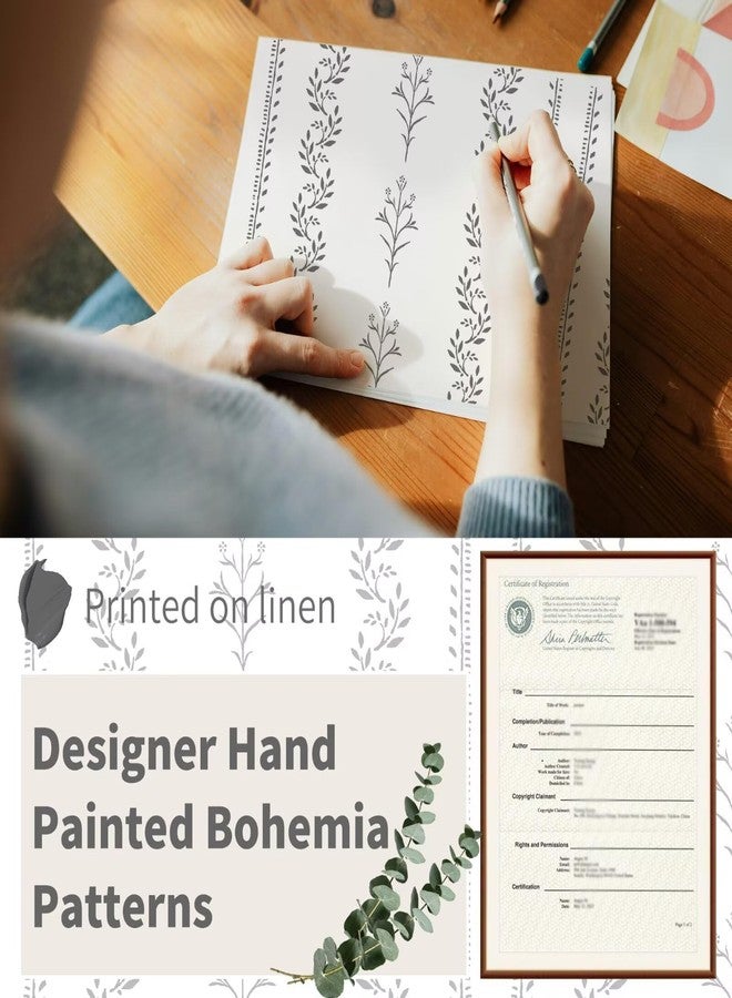 BGment Boho Curtains for Living Room - Bohemain Grey Semi Sheer Curtains 84 Inch Length Light Filtering Grommet Window Drapes for Farmhouse Decor Bedroom, Each 52 Inch Wide, 2 Panels Set - Image 4