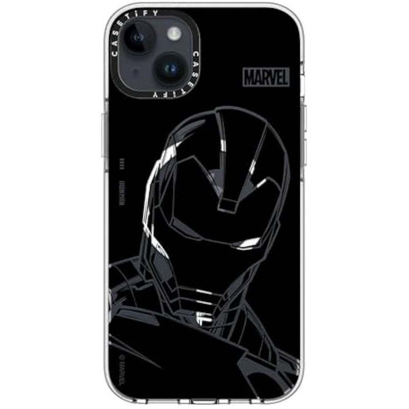 كاستيفي CASETiFY Clear iPhone 14 Plus Case 【Iron Man Co-Lab/Not Yellowing / 6.6ft Drop Protection/Compatible with Magsafe】 - Iron Man - Black - Clear - Image 5