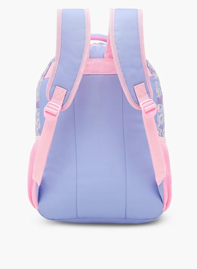 فلورا بيلا من شو إكسبرس Floral Bella Pop-It Applique Backpack with Adjustable Straps - 30x16x42 cm