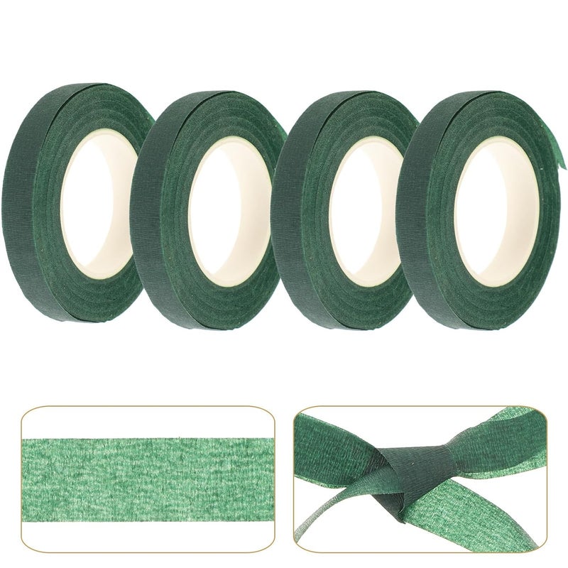 Safigle Green Floral Tape 4Pcs Stem Wrap for Bouquet Making DIY Flower Arrangement - Image 3