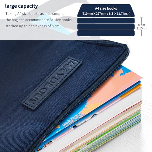 Mayplous A4 Document Bag – Portable File Organizer with Zipper & Handle, Large 37x27 cm Portfolio Folder for Office, School, Business, Travel & Conferences (Penguin) - Image 5