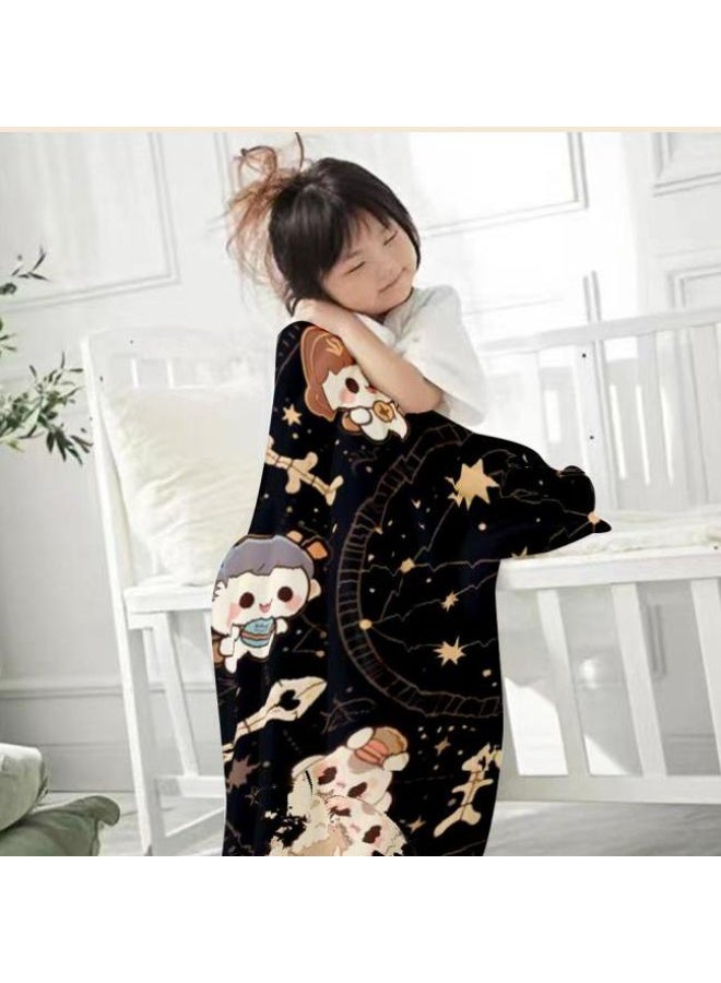 عام بطانية رقيقة من الفانيلا الكرتونية للأطفال والرضع (دافئة ومريحة، ومناسبة للنوم والألعاب) 70 سم * 100 سم - Image 2