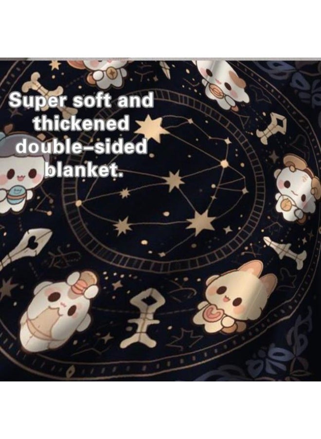 عام بطانية رقيقة من الفانيلا الكرتونية للأطفال والرضع (دافئة ومريحة، ومناسبة للنوم والألعاب) 70 سم * 100 سم - Image 5