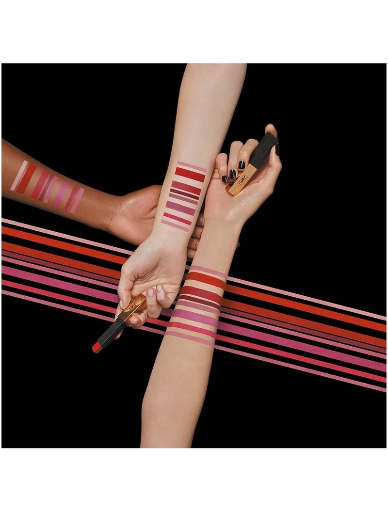 Yves Saint Laurent أحمر شفاه ROUGE PUR COUTURE THE SLIM LEATHER-MATTE 2.2G -23 MYSTERY RED - Image 5