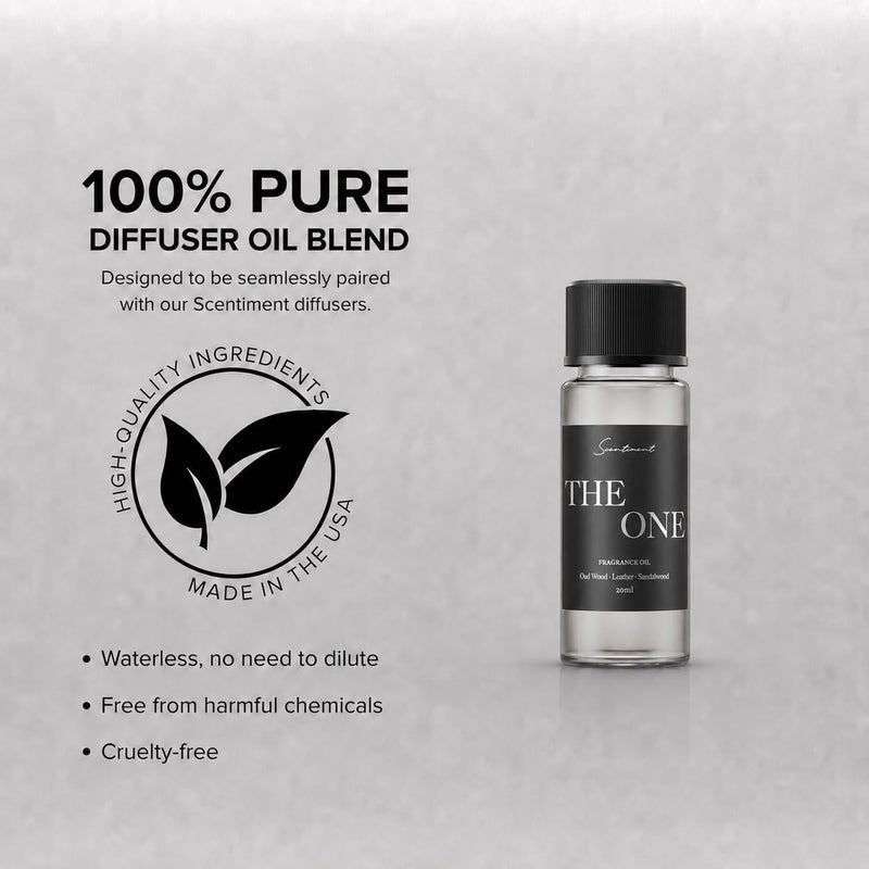Scentiment Diffuser Oil - The One | Inspired by 1 Hotel® Miami Beach Lobby Scent | Aromatherapy Fragrance Oil | Notes of Cardamom, Leather, Lemon with Cinnamon & Sandalwood (20 mL) - Image 4