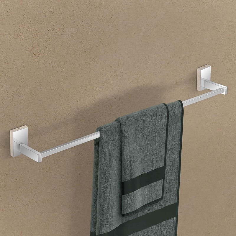 Primax Iris 304 Grade Stainless Steel Towel Hanger for Bathroom/Towel Rod/Bar/Bathroom Accessories (24inch) - Chrome - Pack of 1 - Image 1