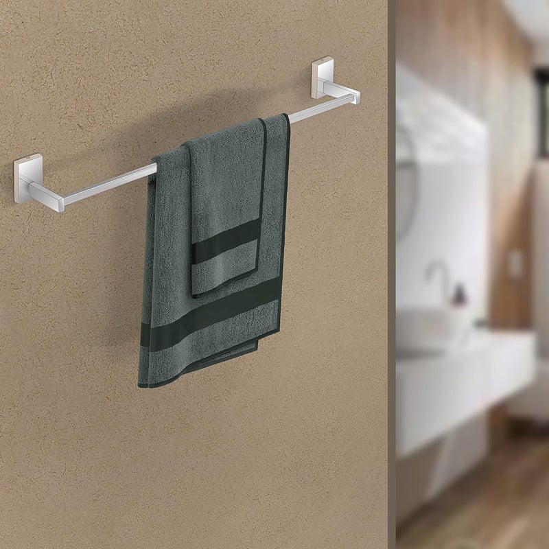 Primax Iris 304 Grade Stainless Steel Towel Hanger for Bathroom/Towel Rod/Bar/Bathroom Accessories (24inch) - Chrome - Pack of 1 - Image 2