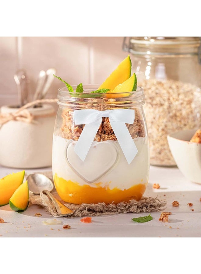 Satin Ribbon White Bow Decor 2.5" Premade Pink Twist Tie Bows for Gift Wrapping Treat Bags Party Favors Wedding Decorations - 30 Counts - Image 4