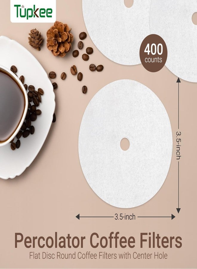 Tupkee 3.5" Percolator Coffee Filters – Flat Disc Round Coffee Filters with Center Hole - 400 Count | Fits All Percolator Coffee Pots - White, Chlorine-Free - Made in the USA - Image 2