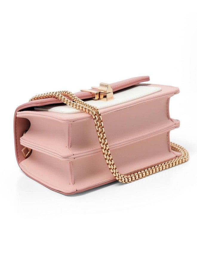 TOP BAND Crossbody Bags for Women Cute Faux Leather Trendy Cross Body Bag Purses for Women Small Multi Color Designer Handbags Womens Purse Satchel Chain Strap Ladies Shoulder Bag Dark Pink White - Image 4