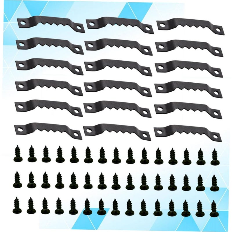 Serrated Hangers Picture Frame Hooks 150 Pack Easy Install Lightweight Storage Black 3 7x0 6x0 4cm - Image 3
