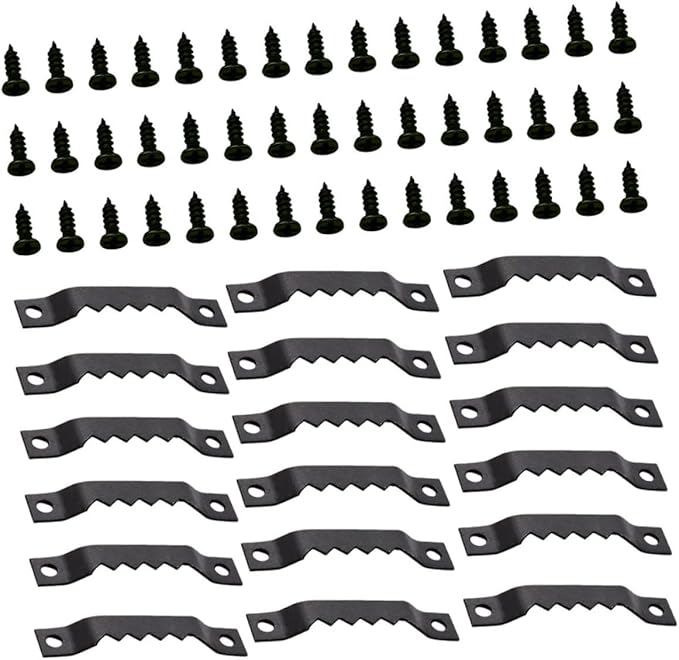 Serrated Hangers Picture Frame Hooks 150 Pack Easy Install Lightweight Storage Black 3 7x0 6x0 4cm - Image 1